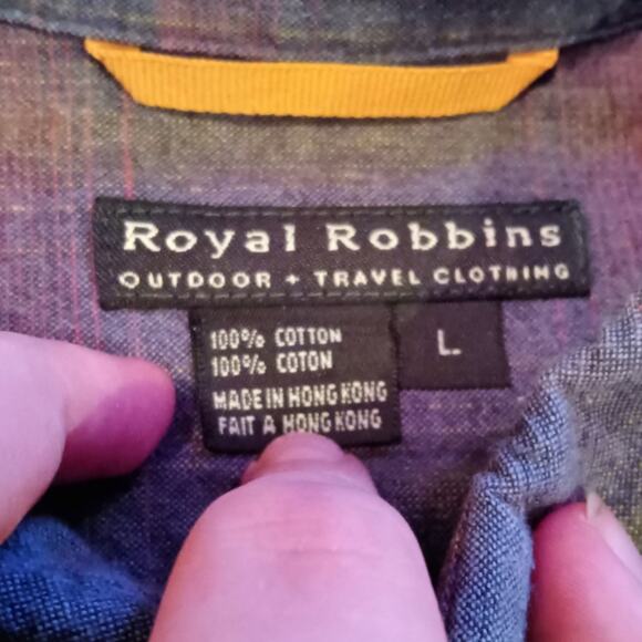 Royal Robbins Outdoor Travel Clothing plaid Button Down Shirt - Picture 3 of 3